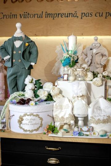 Set complet botez (trusou) - Iacob - gri mint