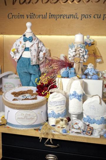 Set complet botez (trusou) - Mihai - azure