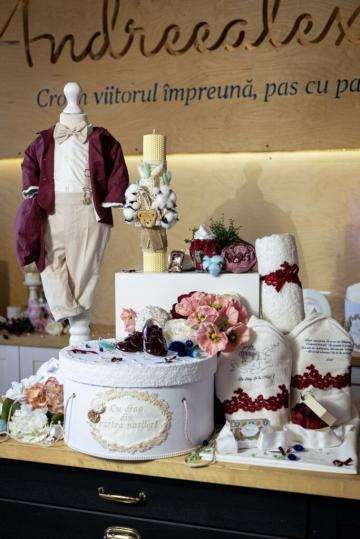 Set complet botez (trusou) - Romeo - burgundy