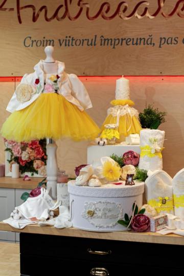 Set complet botez (trusou) - Yellow - galben (maneca lunga)