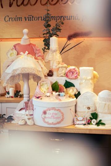 Set complet botez (trusou) - Yvette - roz