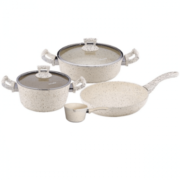 Set de gatit 6 piese Hascevher Germanitium oala 3l cu capac