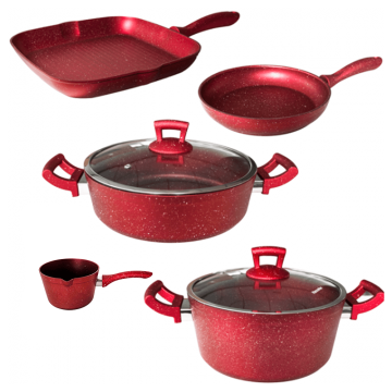 Set de gatit oale si tigai granit 7 piese Hascevher