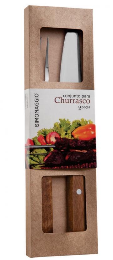 Set furculita gratar si cutit 20cm Simonaggio Churrasco