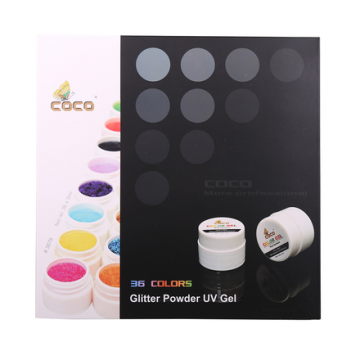 Set geluri color unghii Coco 36 culori Glitter Powder