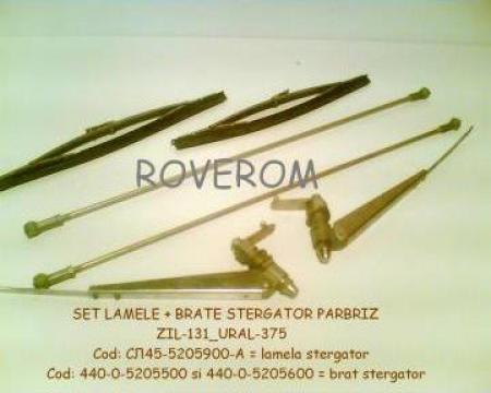 Set lamele + brate stergator parbriz ZIL-130, 131, URAL-375