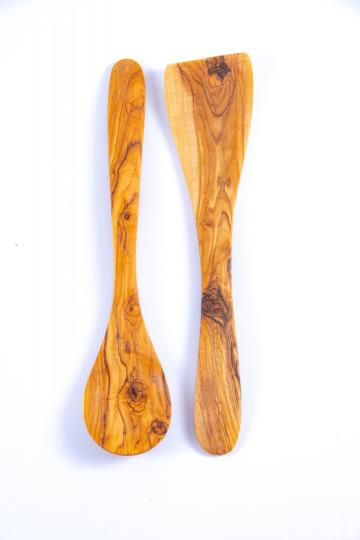 Set lingura, spatula din lemn maslin Torino 25 | 30 | 35 cm