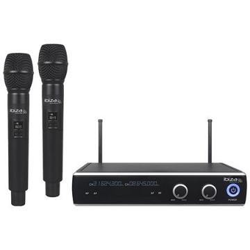 Set microfoane wireless Ibiza Sound DR20UHF-HH, UHF