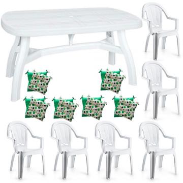 Set mobila gradina Raki, masa King 150x90xh73cm si 6 scaune