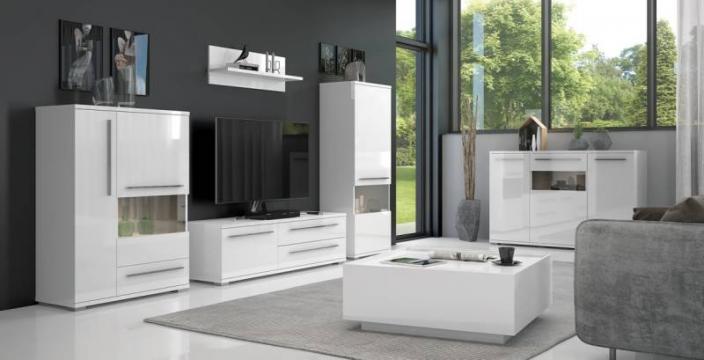 Set mobilier living Piano white