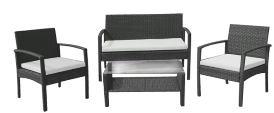 Set mobilier terasa, gradina Kalina Para din ratan 4 piese