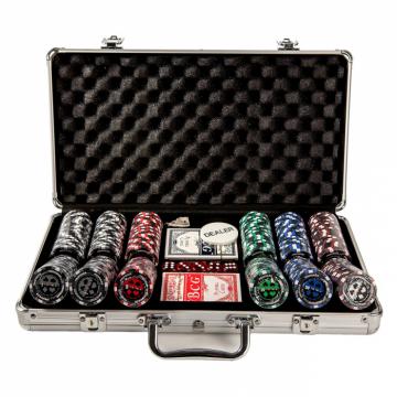 Set poker cu 300 chips-uri clay 13 5g Pro Poker