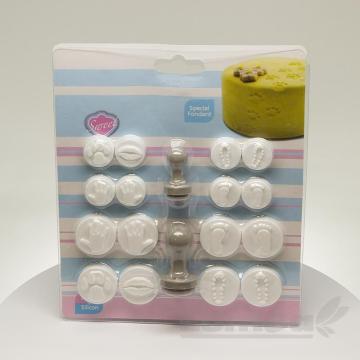 Set stampile cu urme de picior si maini, 16 bucati