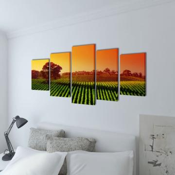 Set tablouri panza imprimeu camp 200 x 100 cm