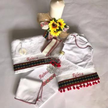 Set traditional trusou lumanare botez