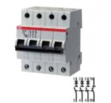 Siguranta automata 4P, 25A ABB SH204L-C25