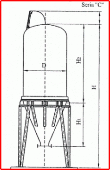 Siloz stocare rumegus vertical