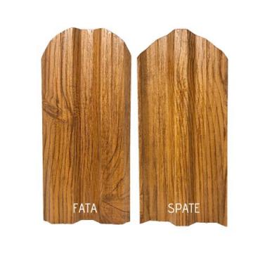 Sipca metalica gard imitatie lemn stejar striat fata/spate