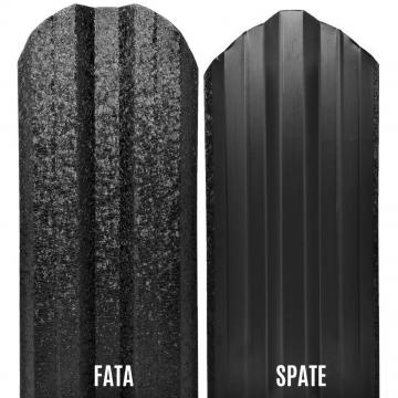 Sipca metalica gard neagra, mat structurat negru