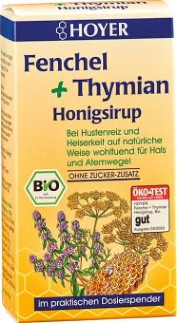 Sirop de miere cu fenicul si cimbru eco 250g Hoyer