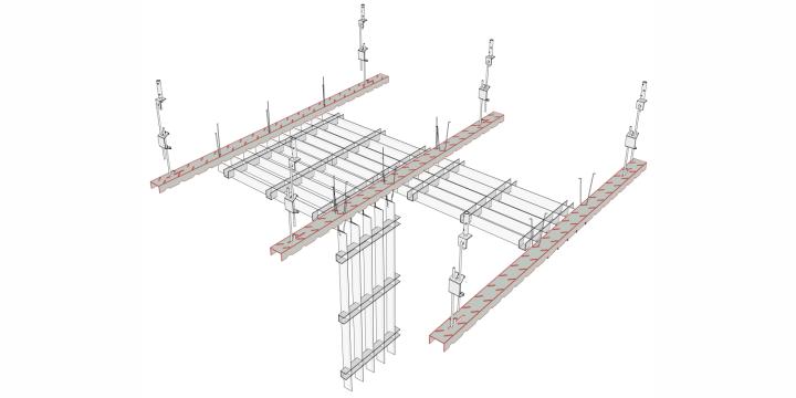 Sistem de tavan metalic - grila casetat Delta Line
