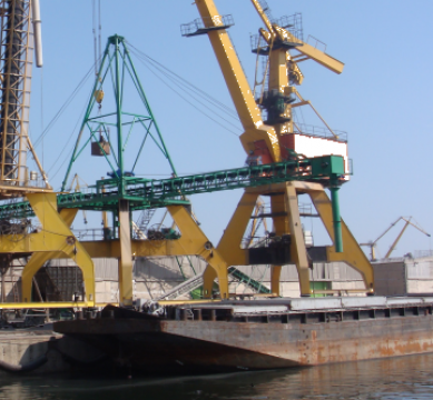 Sistem mobil de incarcare la nava Shiploader