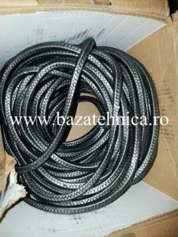 Snur din teflon grafitat, 6x6 mm