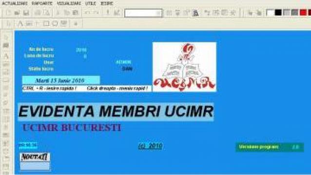 Software EvidArt - evidenta membrii artisti