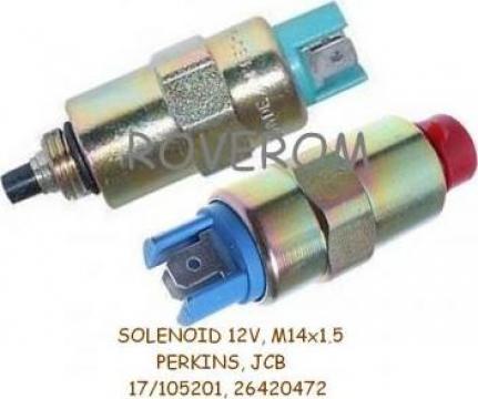 Solenoid 12v, pompa injectie Perkins, JCB 3CX, 4CX