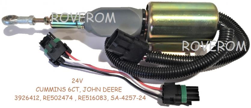 Solenoid 24V, Cummins 6CT, Hitachi, John Deere (4 gauri)