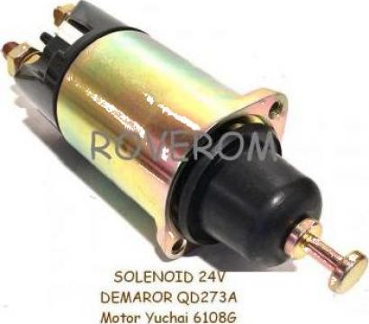 Solenoid (bobina cuplare) 24v, demaror QD273A, Yuchai 6108G