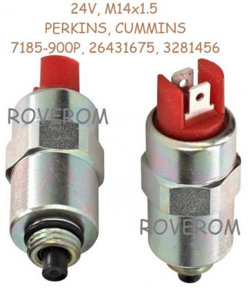 Solenoid (electrovalva) 24V, pompa injectie JCB, Perkins