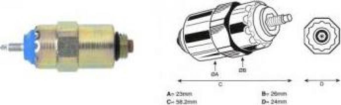 Solenoid, electrovalva pompa injectie Perkins, Delphi