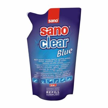 Solutie de curatat geamuri Sano Clear Blue rezerva 750ml