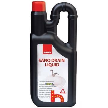 Solutie pentru desfundat tevi Sano Drain Liquid, 1 litru