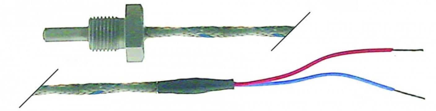 Sonda temperatura termocupla L (Fe-CuNi) cablu Vetrotex