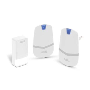 Sonerie wireless 2 receptoare buton kinetic fara baterie