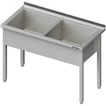 Spalator inox cu doua cuve 1200x600x850 mm.