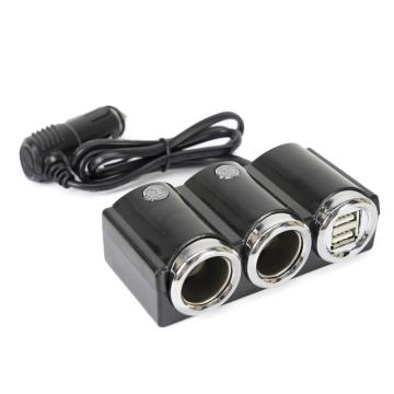 Spliter bricheta auto 12V-24V 2 iesiri USB  indicator LED