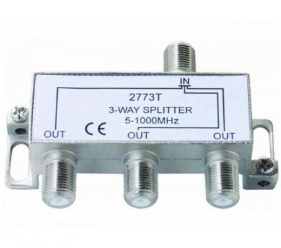 Splitter pasiv pentru cablu TV coaxial cu 3 iesiri