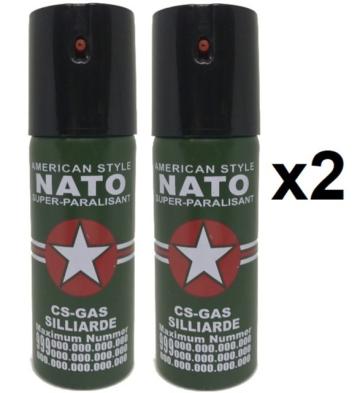 Spray NATO paralizant de buzunar cu piper 2buc.