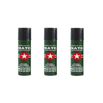 Spray NATO paralizant de buzunar cu piper 3buc.