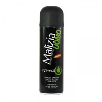 Spuma de ras cu Aloe Vera Malizia Uomo Vetyver Shaving Foam