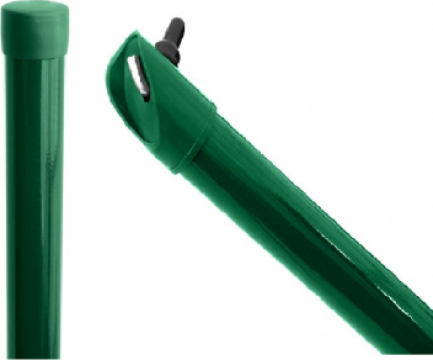 Stalp gard rotund zincat plastifiat, diametru 38 mm