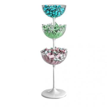 Stand expunere produse vrac, cu 3 boluri de 300 mm