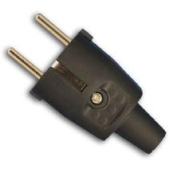 Stecher liniar cauciucat cu manson / negru