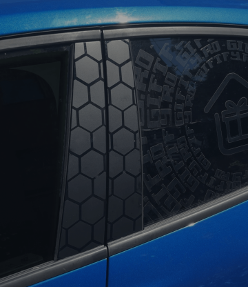Sticker auto - hexagon stalp V1