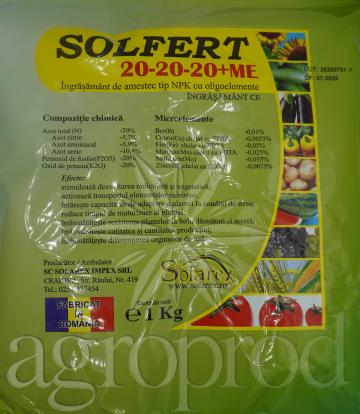 Stimulator de crestere Solfert 20-20-20+ME 1kg