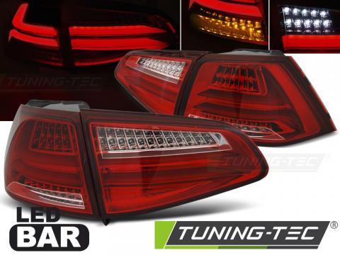 Stopuri LED compatibile cu VW Golf 7 13-17 rosu alb LED bar