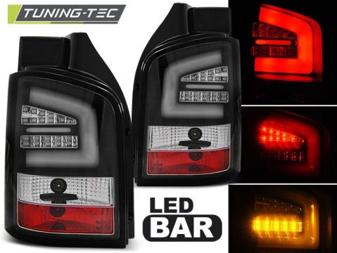 Stopuri LED compatibile cu VW T5 04.03-09 negru LED bar